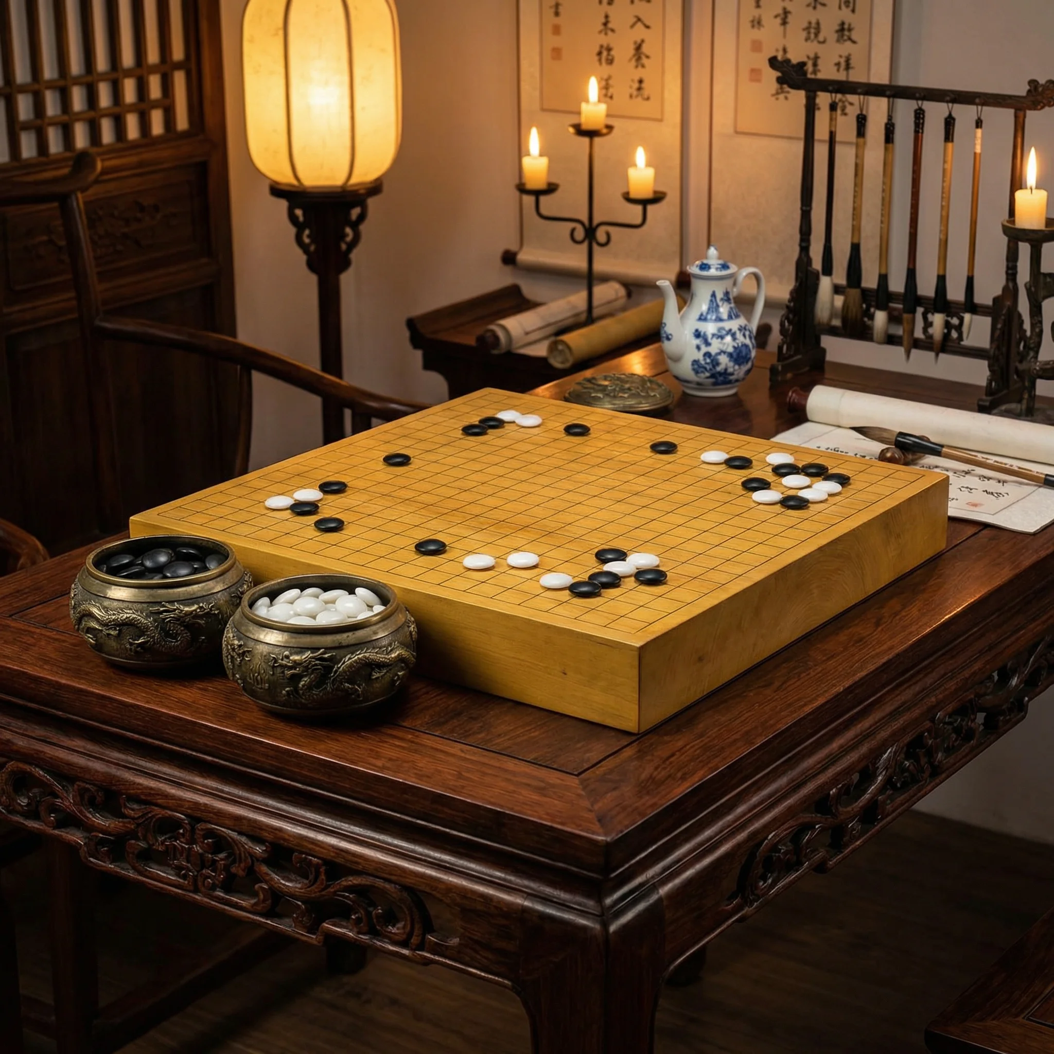 古代围棋棋盘与玉石棋子 - 斗地主wangzhi官网 鉴赏